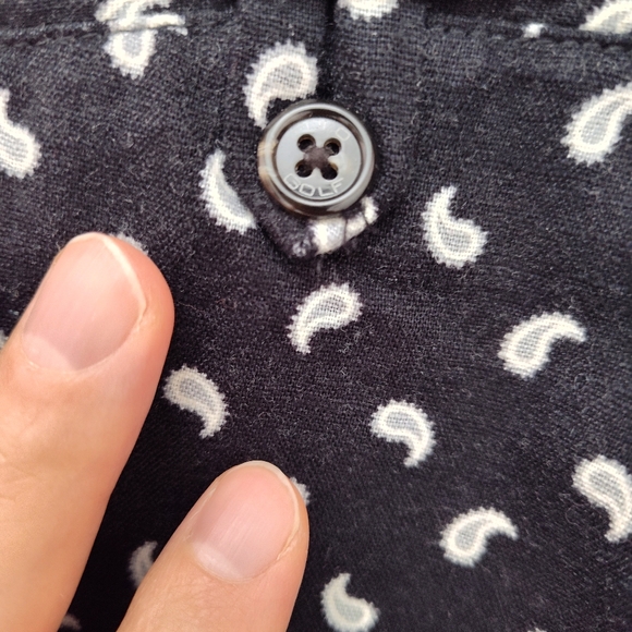 Polo Ralph Lauren Golf men's black shorts linen summer boat casual paisley print - Picture 7 of 9